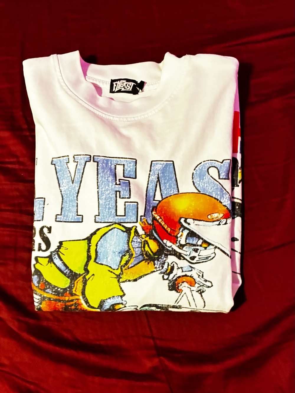 Flyeast apparel mens Long-Sleeve Graphic Tee with Multi-color Accents